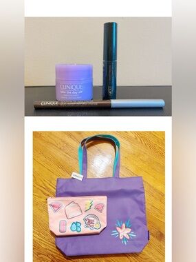 Clinique Take The Day Off Cleansing Balm  + Mascara + Eyeliner Samples with Bags